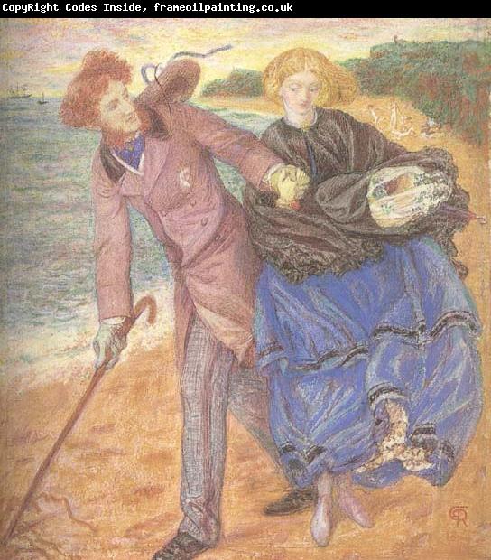 Dante Gabriel Rossetti Writing on the Sand (mk46)